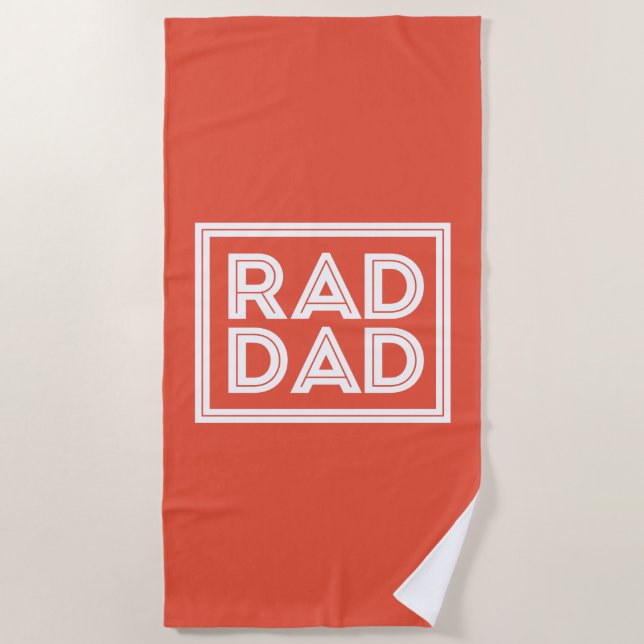 Father's Day - Rad Dad Beach Towel (Front)