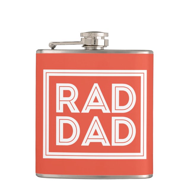 Father's Day - Rad Dad Hip Flask (Front)