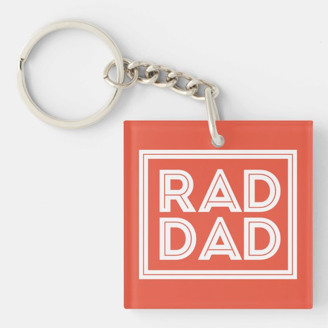 Father's Day - Rad Dad Key Ring (Front)