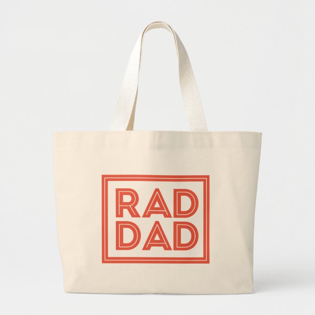 Father's Day - Rad Dad Large Tote Bag (Front)