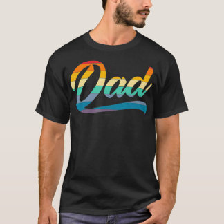 Fathers Day Rainbow Dad   Funny Dad T-Shirt