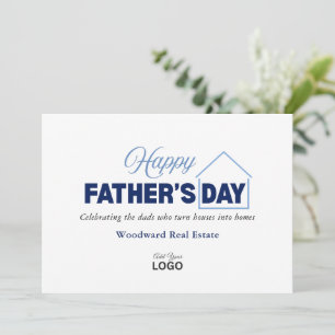 Father's day Real Estate Referrals Logo QR Code Card