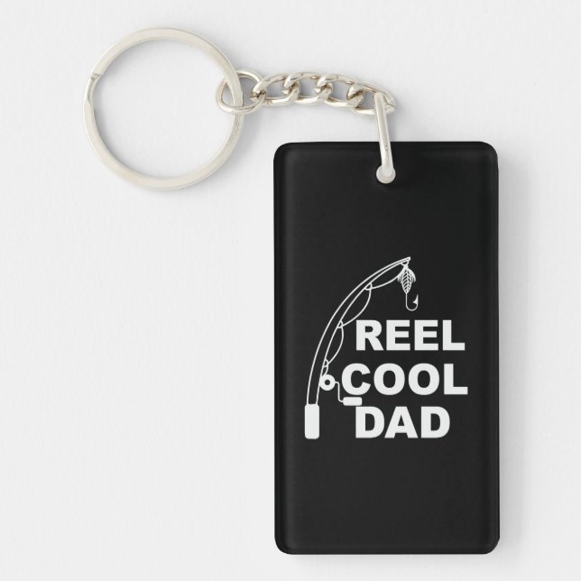 Father's Day Reel Cool Dad Key Ring (Front)