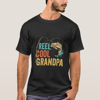 Fathers Day Reel Grandpa Dad Papa Pop-Pop Fishing T-Shirt