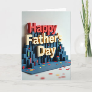 Fathers Day Relief Letter Art Card