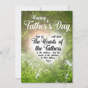 Father's Day Religious Christian Malachi 4:6 Holiday Card