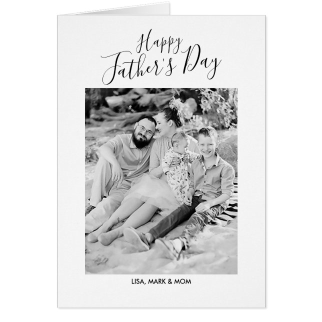 Father's Day Retro Photo Greeting Card (Front)
