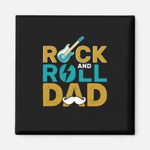 Father's Day Rock And Roll Dad Magnet