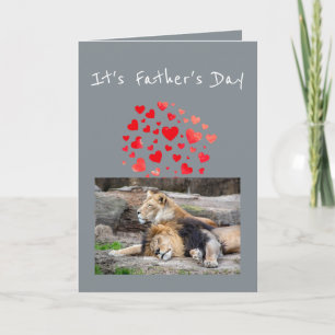 Father's Day Romanti Lion Couple fun Humour Card