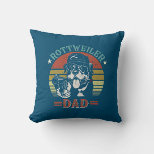 Father's Day Rottweiler Dog Dad Cushion