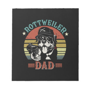Father's Day Rottweiler Dog Dad Notepad