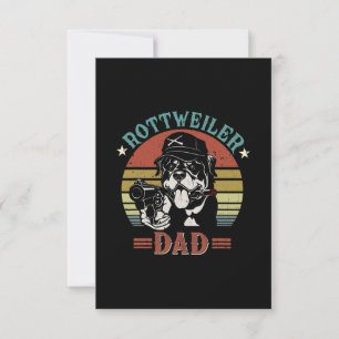 Father's Day Rottweiler Dog Dad RSVP Card