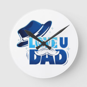 father's day round clock