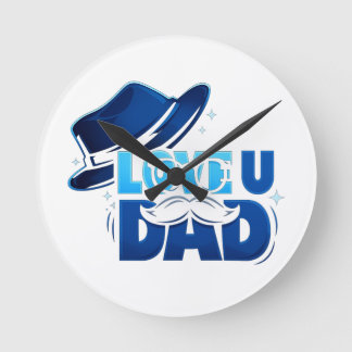 father's day round clock