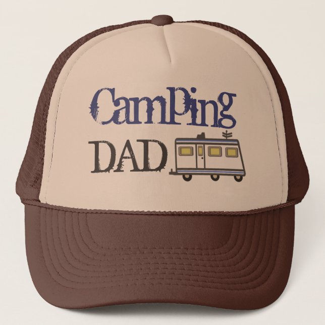 Father's Day / RV Camping Dad Trucker Hat Blue (Front)