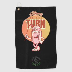 Fathers Day Scramble Retro Glizzy At The Turn Golf Towel