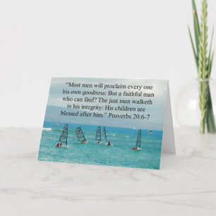 Father's Day Scripture Boats Card