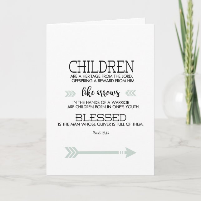 Father's Day Scripture Verse with Arrows Card (Front)