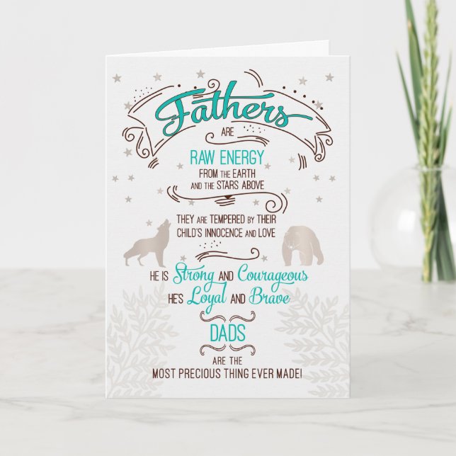 Father's Day Sentimental Typography for Dad Holiday Card (Front)