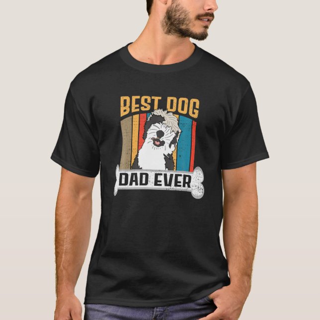 Fathers Day Sheepadoodle Dog Lover Best Dog Dad Ev T-Shirt (Front)