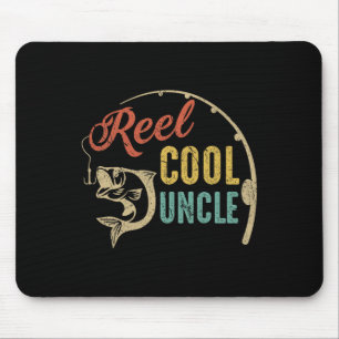 Father's Day Shirt Vintage Fishing Reel Cool Uncle Mouse Pad