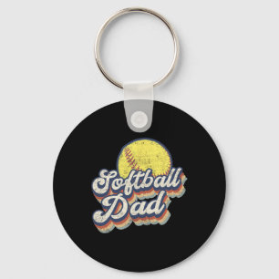 Fathers Day Softball Dad Gift From Daughter Son Wi Key Ring