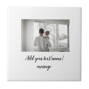 father's day son father dad add photo text dad gif ceramic tile