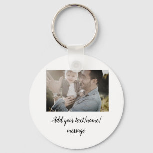 father's day son father dad add photo text dad gif key ring