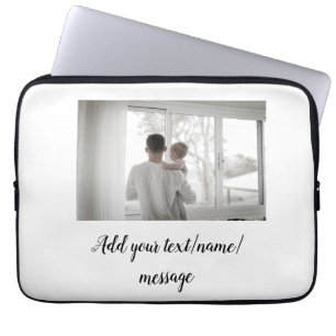 father's day son father dad add photo text dad gif laptop sleeve