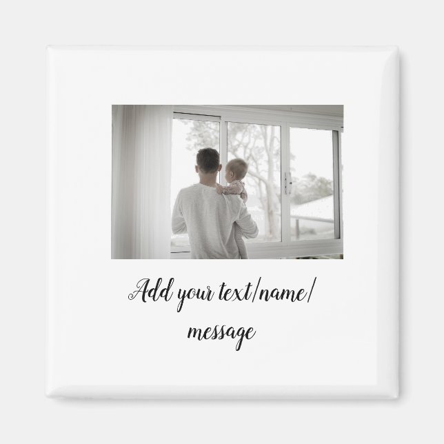 father's day son father dad add photo text dad gif magnet (Front)