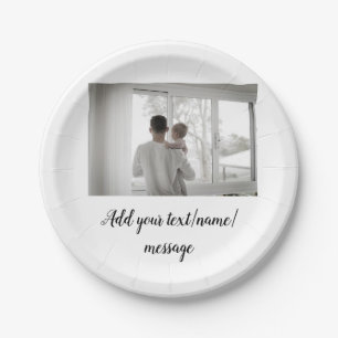 father's day son father dad add photo text dad gif paper plate