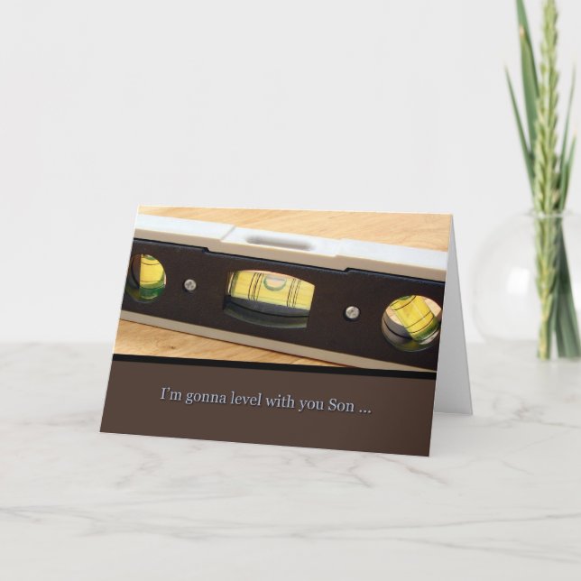 Father's Day Son, Level With You, Greeting Card (Front)