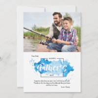 Father's Day Splash Photo Greeting Card