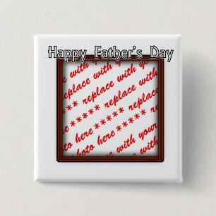 Father's Day Square Brown Photo Frame 15 Cm Square Badge