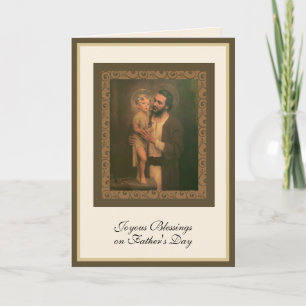Father's Day St. Joseph with Child Jesus  Card