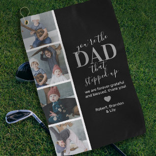 Father's Day Step dad Photo Golf Towel
