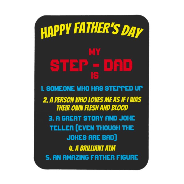 Father's Day Step Dad Quote Magnet (Vertical)