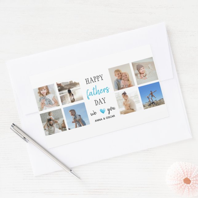 Father's Day Sticker | Personalised Photos (Envelope)