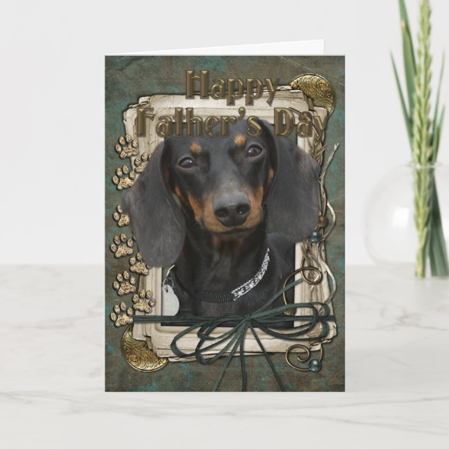 Fathers Day - Stone Paws - Dachshund - Winston Card (Front)