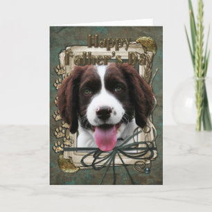 Fathers Day -Stone Paws - English Springer Spaniel Card