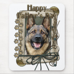 Fathers Day - Stone Paws - German Shepherd Mouse Pad