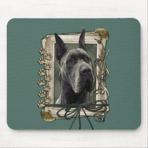 Fathers Day - Stone Paws - Great Dane - Grey Mouse Pad