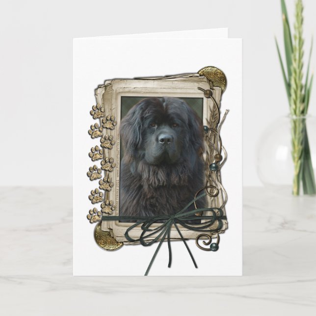 Fathers Day - Stone Paws - Newfoundland Card (Front)