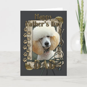 Fathers Day - Stone Paws - Poodle - Apricot Card