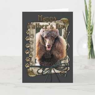 Fathers Day - Stone Paws - Poodle - Chocolate Card