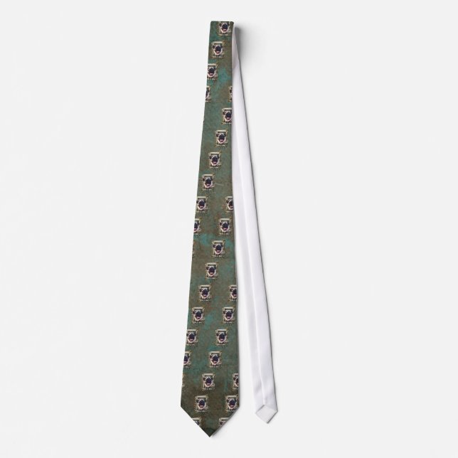 Fathers Day - Stone Paws - Pug Tie (Front)