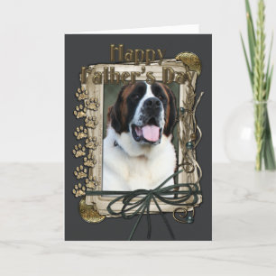 Fathers Day - Stone Paws - Saint Bernard Card