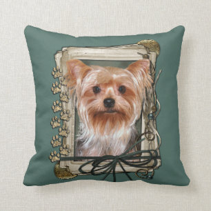 Fathers Day - Stone Paws - Yorkshire Terrier Cushion