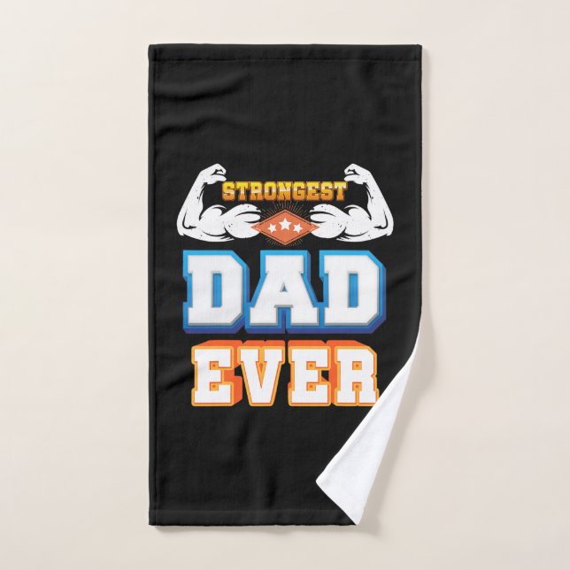 Father's Day | Strongest Dad Ever Hand Towel (Hand Towel)