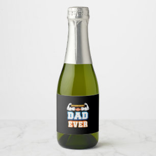 Father's Day Strongest Dad Ever Sparkling Wine Label